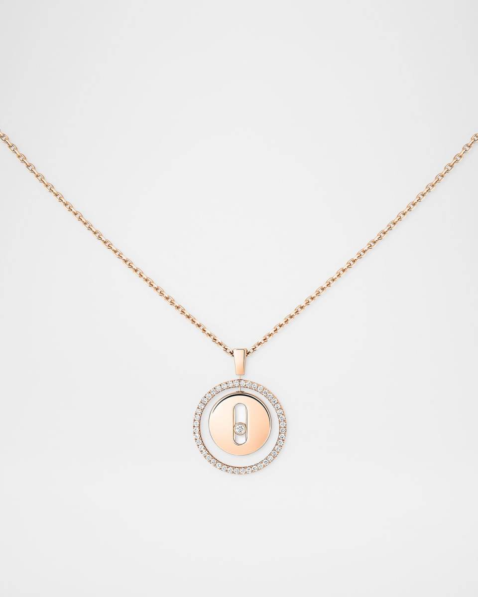 LUCKY MOVE 18K ROSE GOLD DIAMOND NECKLACE